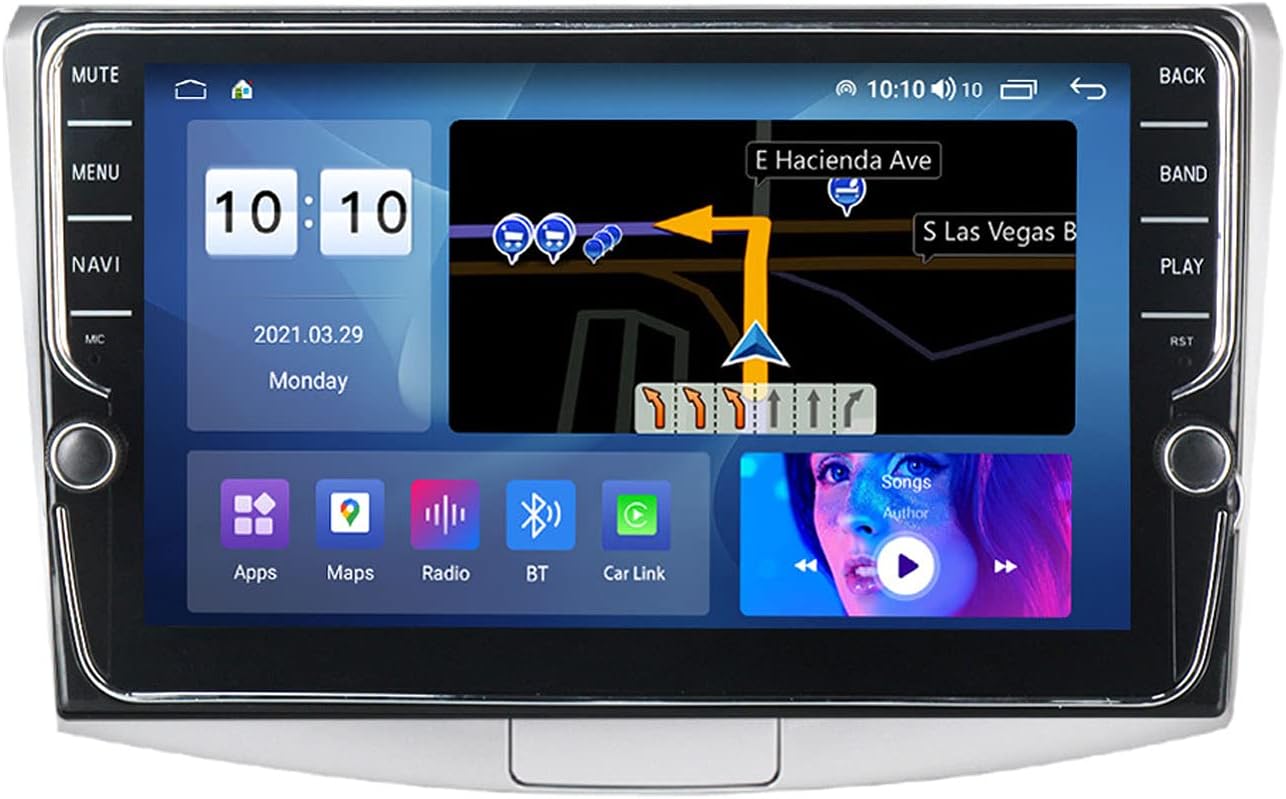 Car Stereo MP5 Player Car Entertainment Multimedia Radio Head Unit for VW Passat B7 B6/Magotan 2010-2015 with Rear View Camera Supports SWC/DSP/5G WiFi/BT/FM Radio/Carplay