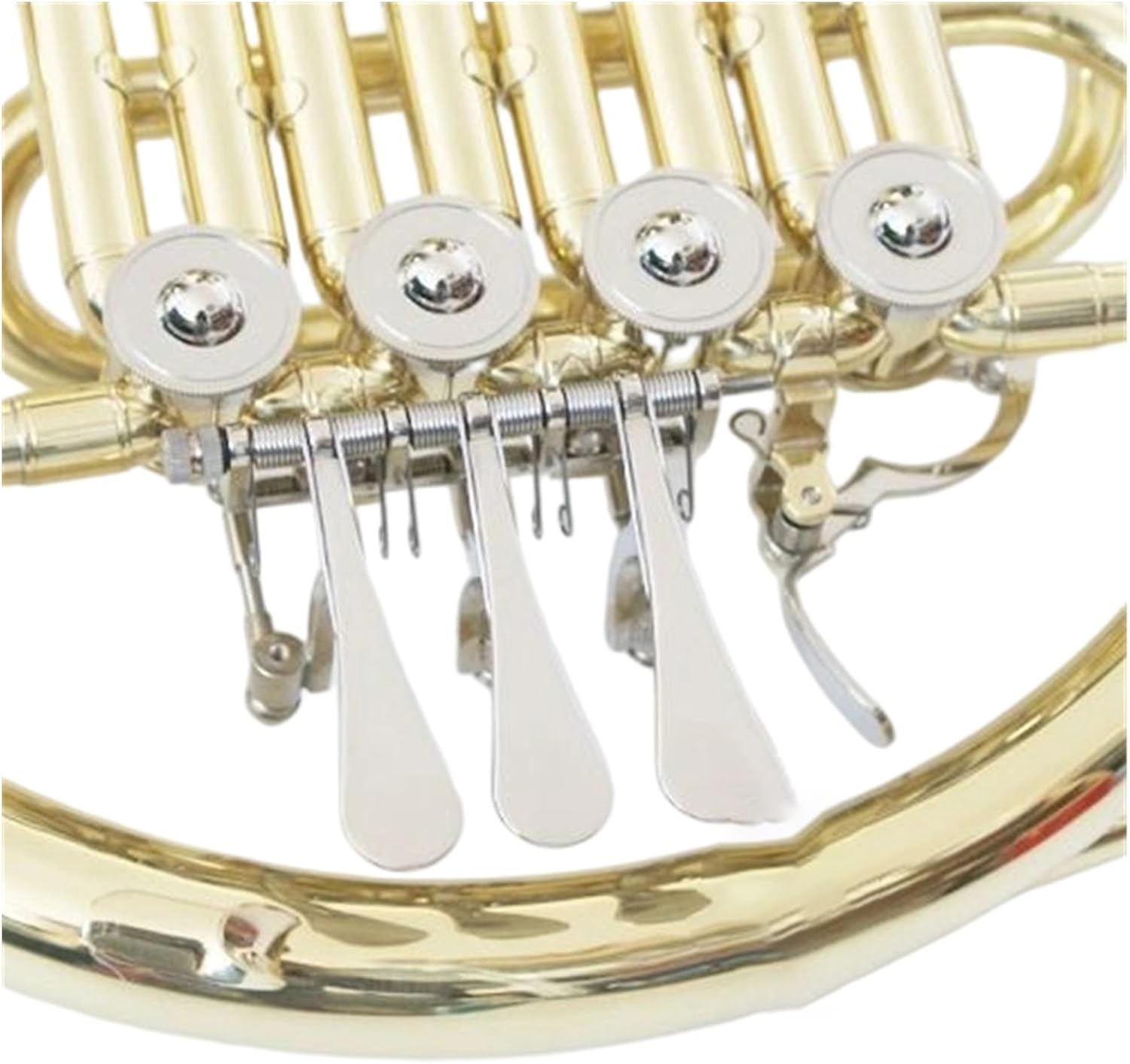 4 Key French Horn Single Row B Flat French Horn Playing Beginner Adult Practice Instrument