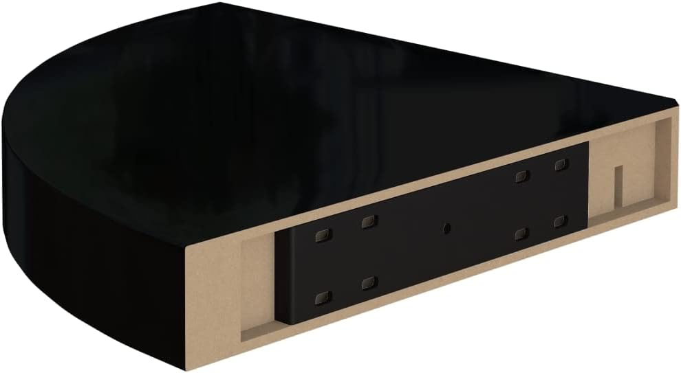 Corner Shelf,Floating Shelves for Wall,Easy-to-Assemble Wall Mount Corner Shelves for Bedrooms and Living Rooms Floating Corner Shelves 4 pcs High Gloss Black 9.8