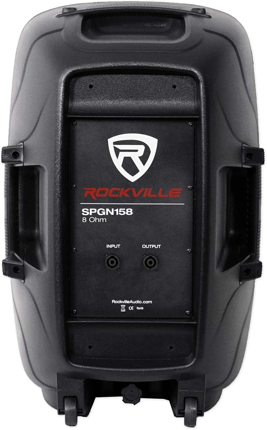 Rockville SPGN158 Karaoke Bundle: (2) 15-in Passive 1600-Watt Speakers, RPM80BT 2400W 8-Channel Powered Mixer with Bluetooth, RWM1203VH Dual Wireless Mics, Tripod Stands + Cables, 8-Items
