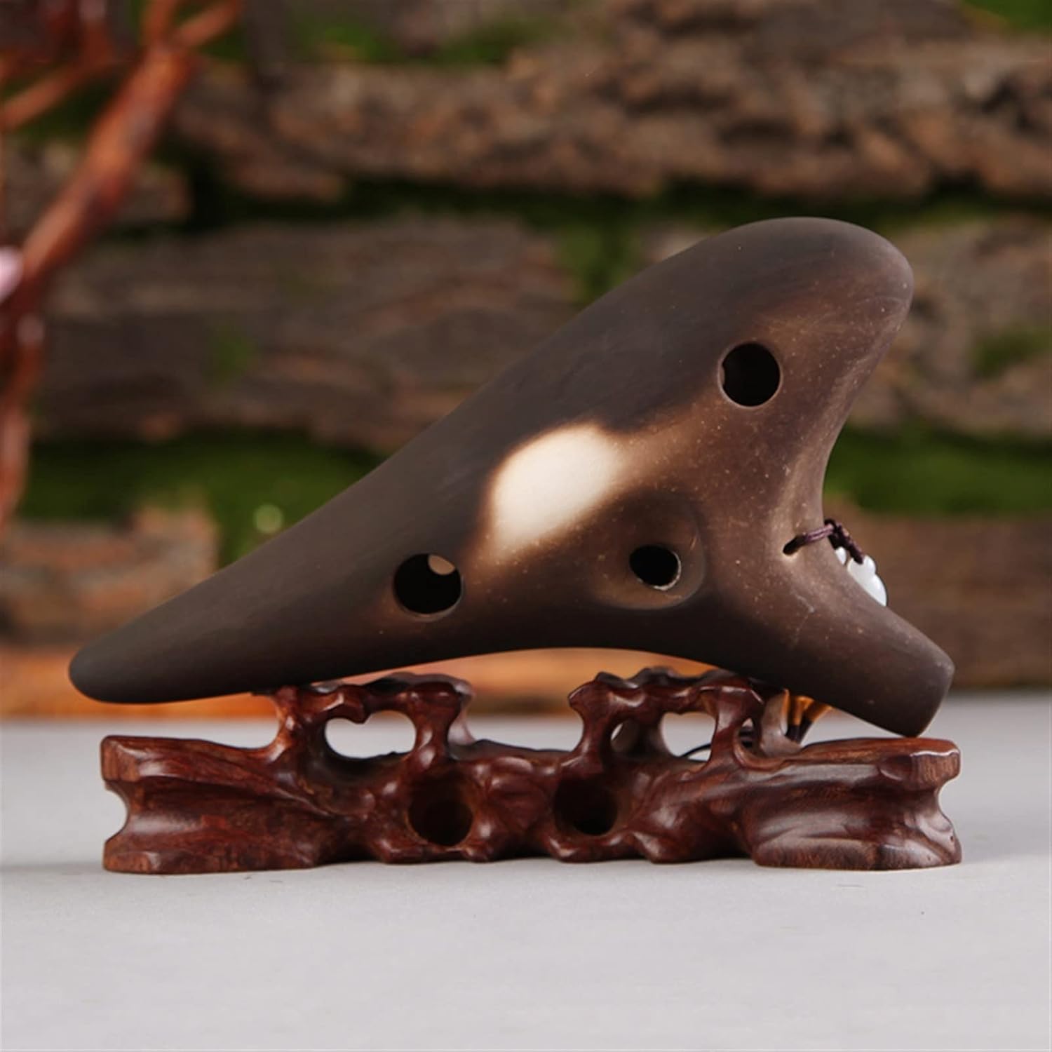 12-Hole Alto C Tone Smoked Ceramic Ocarina Musical Instrument Student Adult Professional Ocarina Wind Instrument Children Ocarina