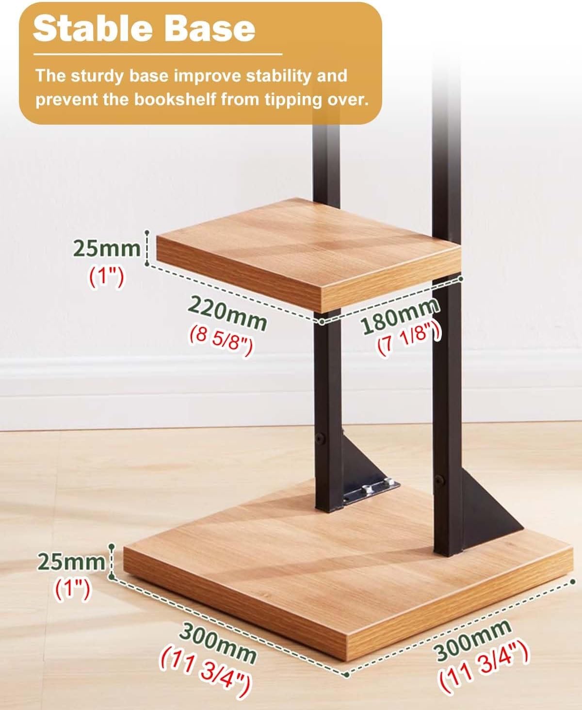 Invisible Book Shelf Tower Space Saving, Heavy Duty Floating Spine Bookshelf with Base, Freestanding Vertical Book Display Bookcase(White,4-Tier 87cm (34 1/4