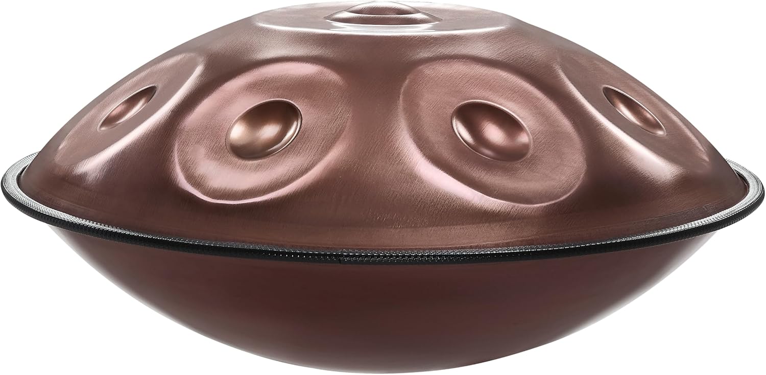 Handpan Steel Drum Instrument 440Hz 10 Notes in D Minor 22inches Handmade, Percussion Instrument