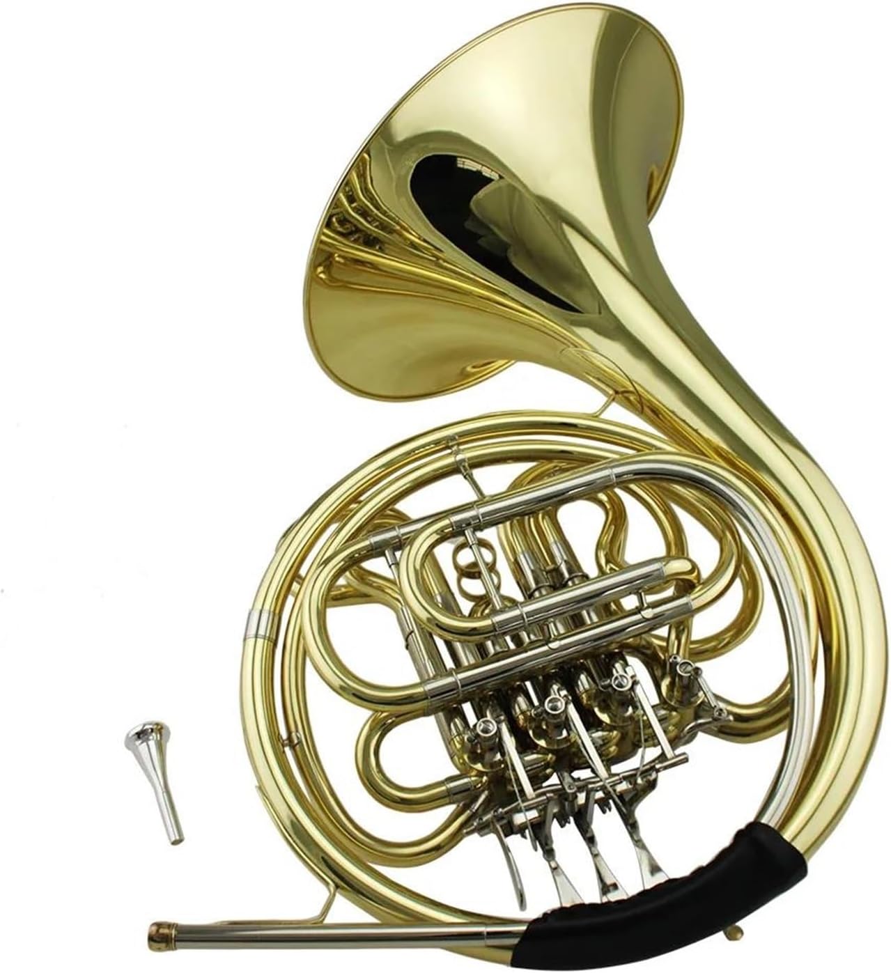 4 Key French Horn Gold Lacquer 4 Key Double Row French Horn Brass Instrument