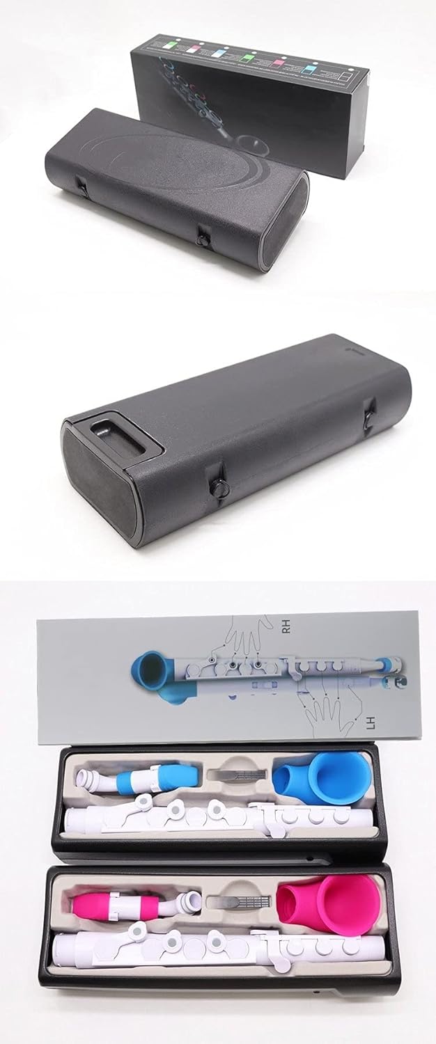 Sax Beginners Kit British Ultra Lightweight Saxophone Waterproof Plastic Children' s Beginner Children' s Enlightenment Plastic Instrument Wind Instrument (Color : White Pink)