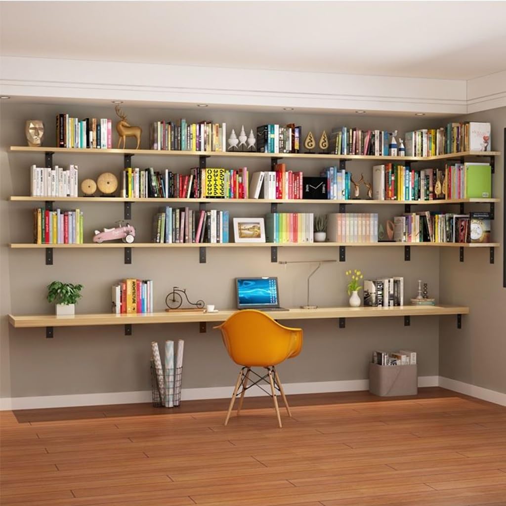 Small Floating Shelves to Display and Store Vase|Ornaments|Books|Spice Bottles,Wall Bookshelf,Decorative Reading Corner,Kitchen Spice Rack,Bear 30Kg 150 * 20Cm,Wood(20 Pcs),150 * 20Cm