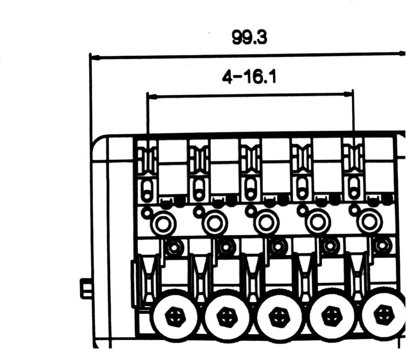 Bass Bridge 5 String Headless Electric Guitar Bridge