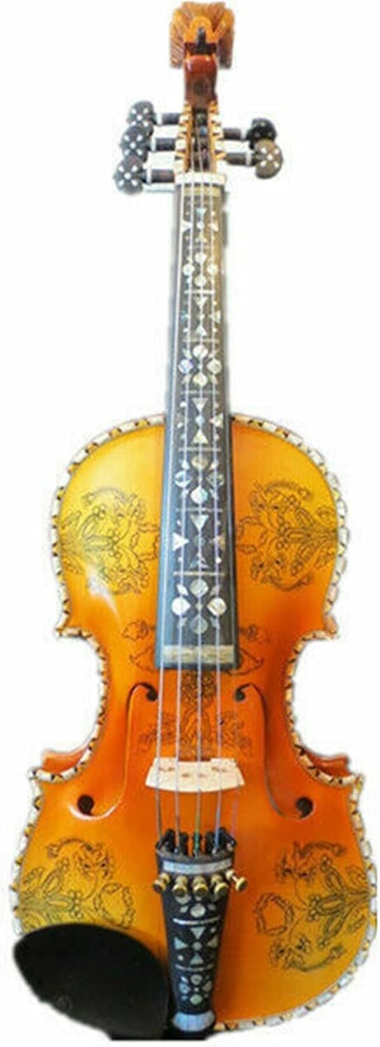 TSTS Wonderful Handcarved 5 Strings 4/4 Violin Musical Instrument Ebony Accessories Fingerboard Stringed Instrument Adults Violins