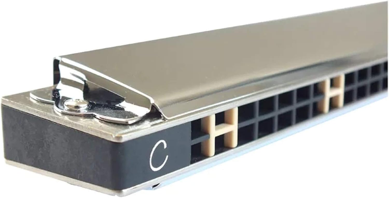 SUOFEILAIMU 21 Holes Tremolo Harmonica Key of C Harp Brass Reeds Wood/ABS Comb Musical Instruments (Color : Key of G)
