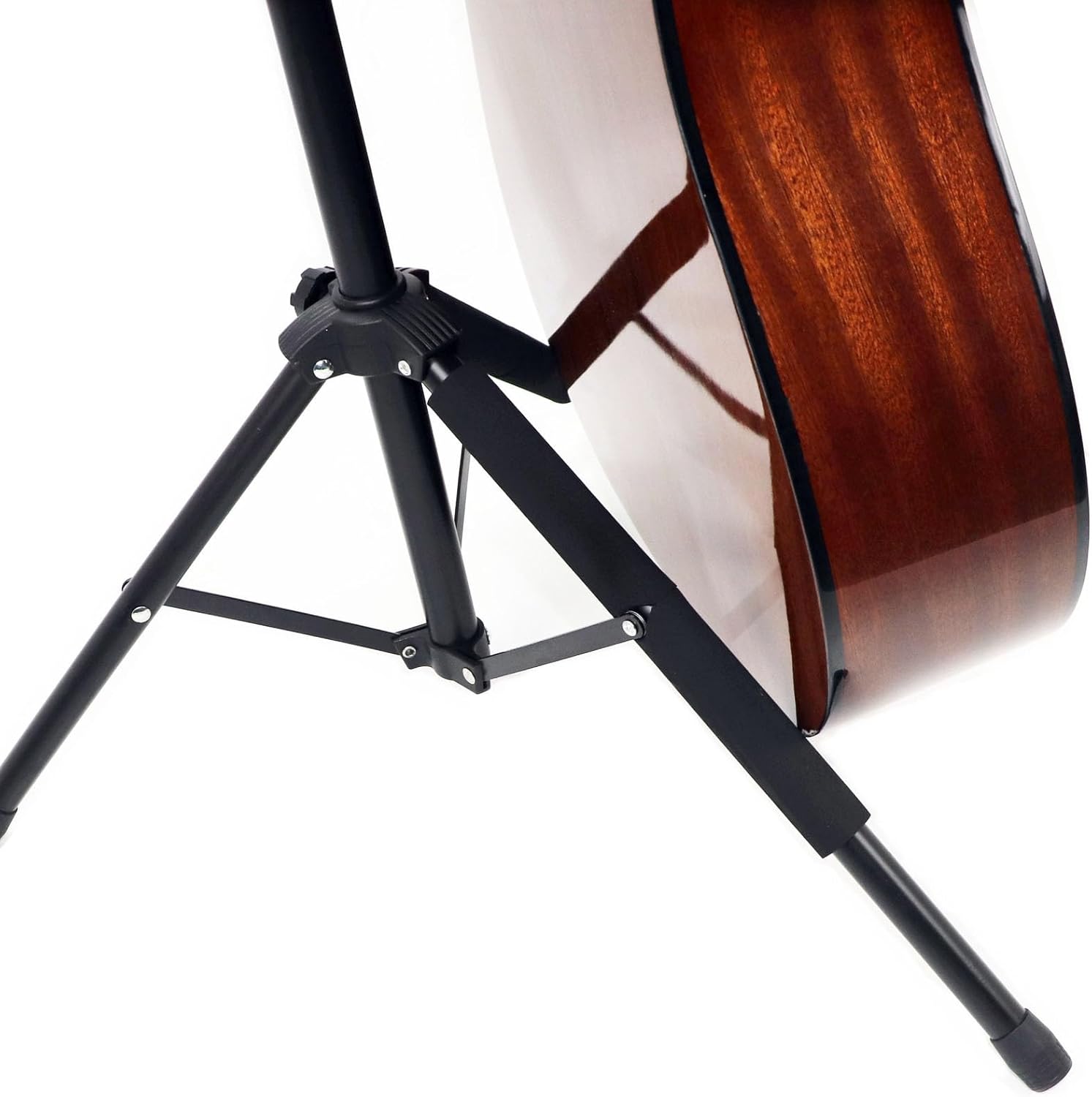 Adjustable Guitar Stand, Foldable Tripod with Gravity Auto Lock, Metal Frame for Acoustic Electric Bass Ukulele - Stable Support, Anti Scratch Protection, Portable for Musicians