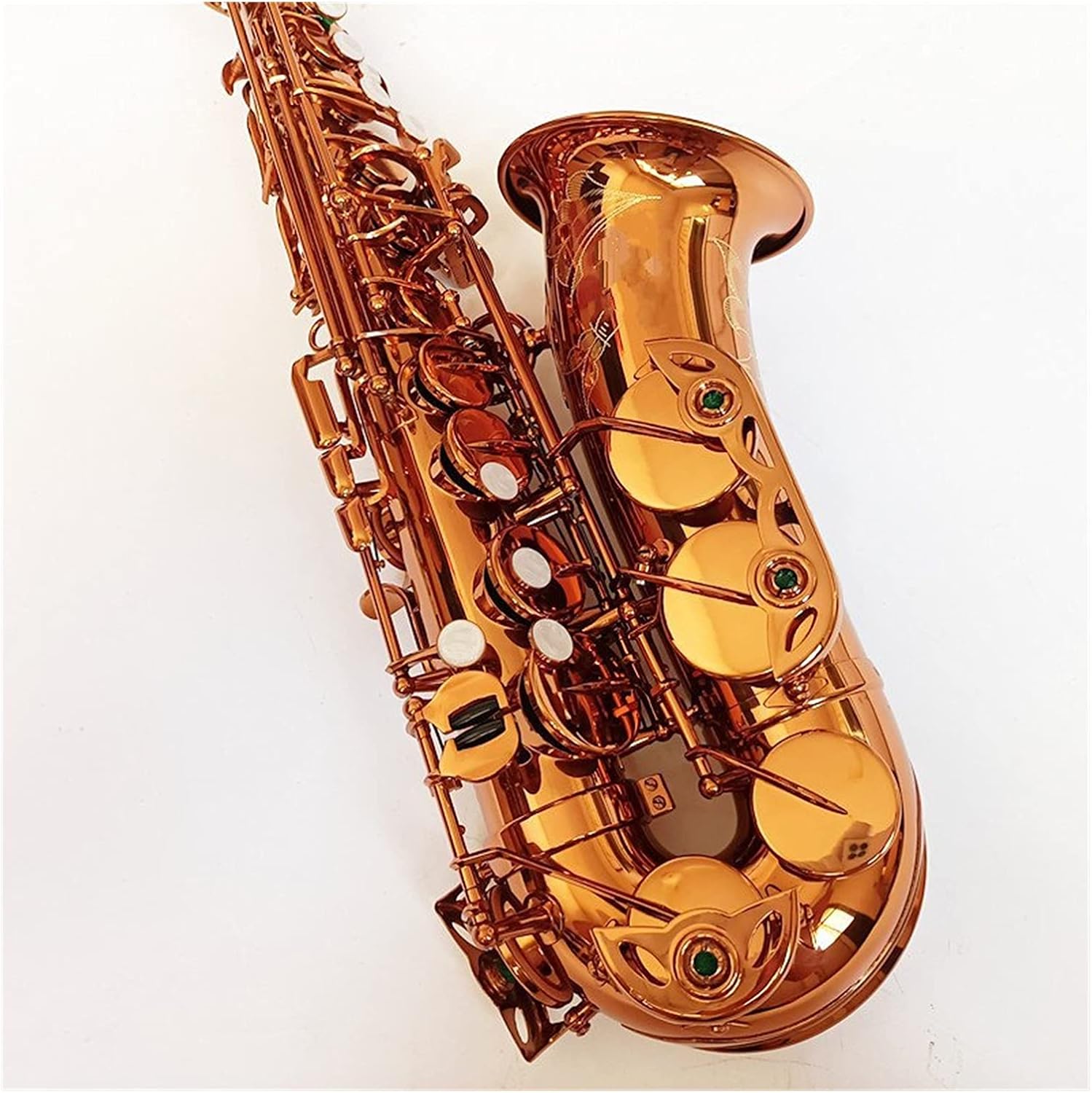 Alto Saxophone EB Coffee Color Copper Simulation Sax Professional Playing Woodwind Instrument with Mouthpiece Student Saxophone