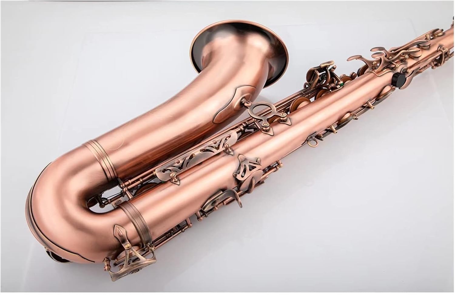 Tenor Saxophone B Flat Phosphor Bronze Pink Woodwind Instrument with Case Accessories Student Saxophone (Color : Dark Grey)