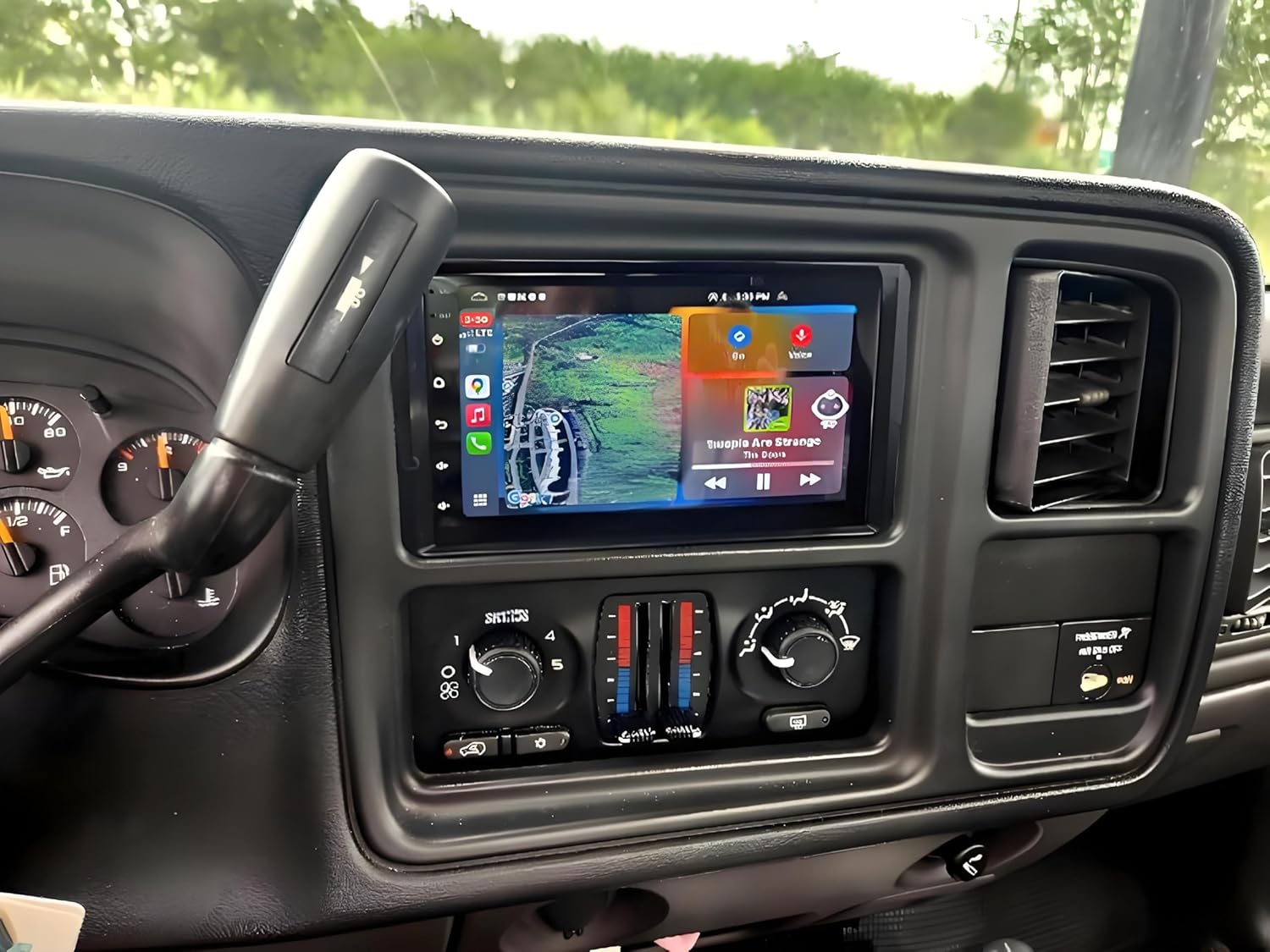 4+64G 7in Car Stereo for Chevy/Chevrolet Silverado 1500 2500 2003-2006, for GMC Sierra 1500 2500 3500 2003-2006 w/GPS with Carplay w/Android Auto Double Din Car Radio Receiver Backup Camera