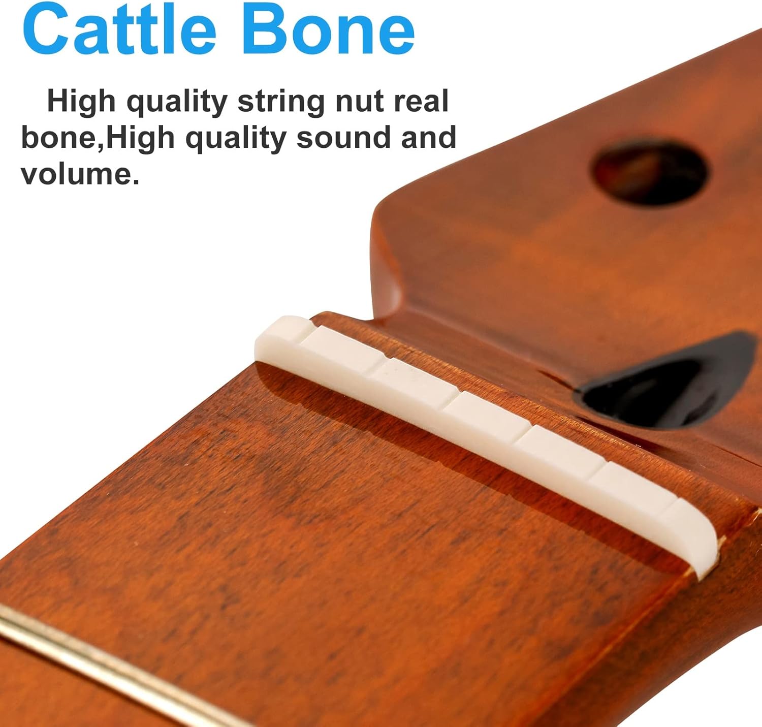 22fret Star Brown Light Electric Guitar Neck,Canadian Maple Electric Guitar,Synthetic Bone Nut