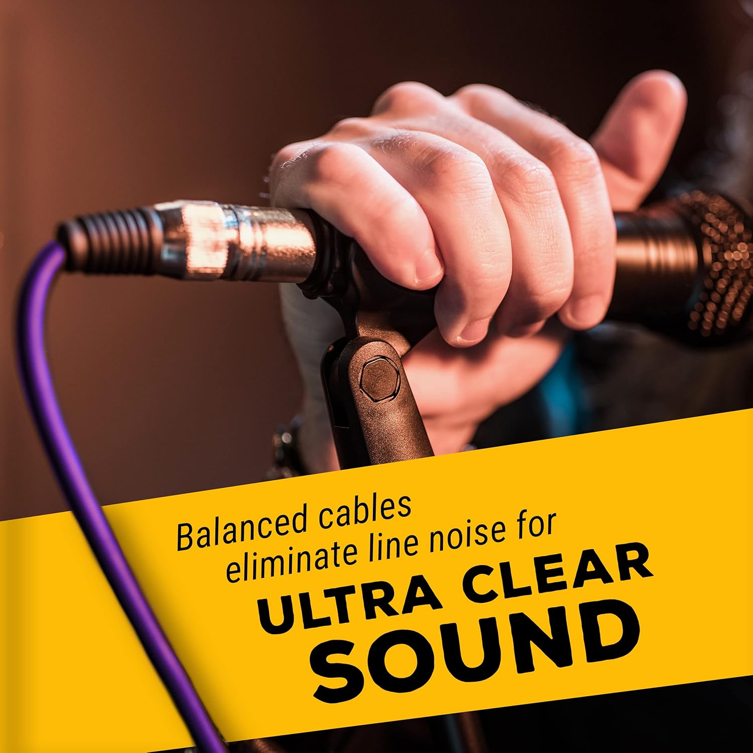 GLS Audio 25 Ft Mic Cable Cords - XLR Male to XLR Female Colored Cables - 25' Balanced Mike Cord - Pack of 6