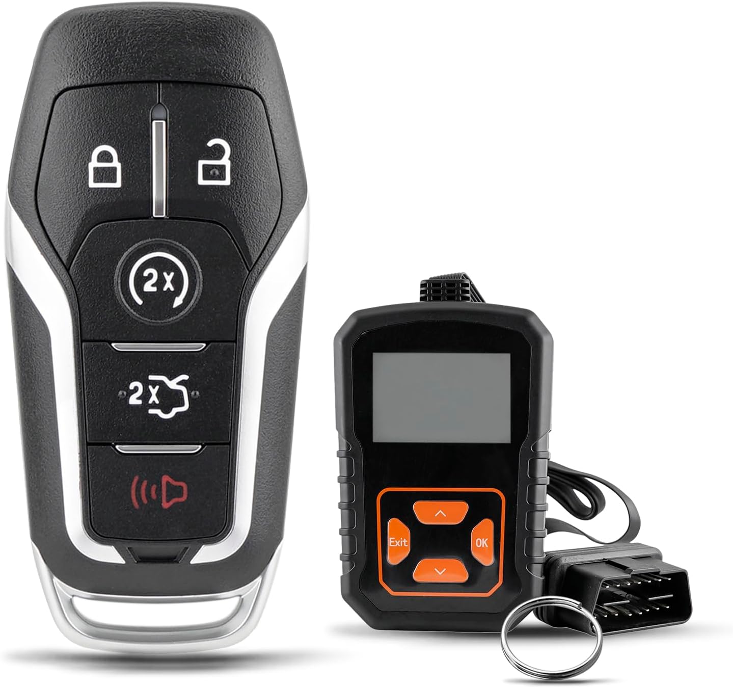 Remote Key Fob Replacement Simple Key Kit for 2016 2017 Ford Explorer Edge Mustang 2015 Fusion Lincoln MKC MKX MKZ Smart Car Keyless Entry Remote DIY Kit 902mhz 164-R7989