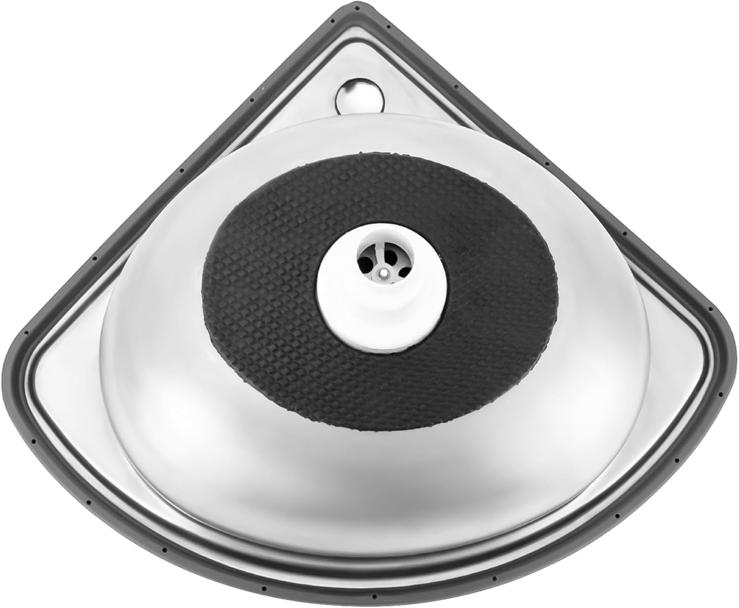 TFCFL Stainless Steel Triangular Hand Basin Sink, Wall Mount Corner Bathroom Sink, Triangle Bathroom Sink, Hand Wash Sink with Basin Faucet Drain Pipe Inlet Pipe Nail-free Adhesive, Silver