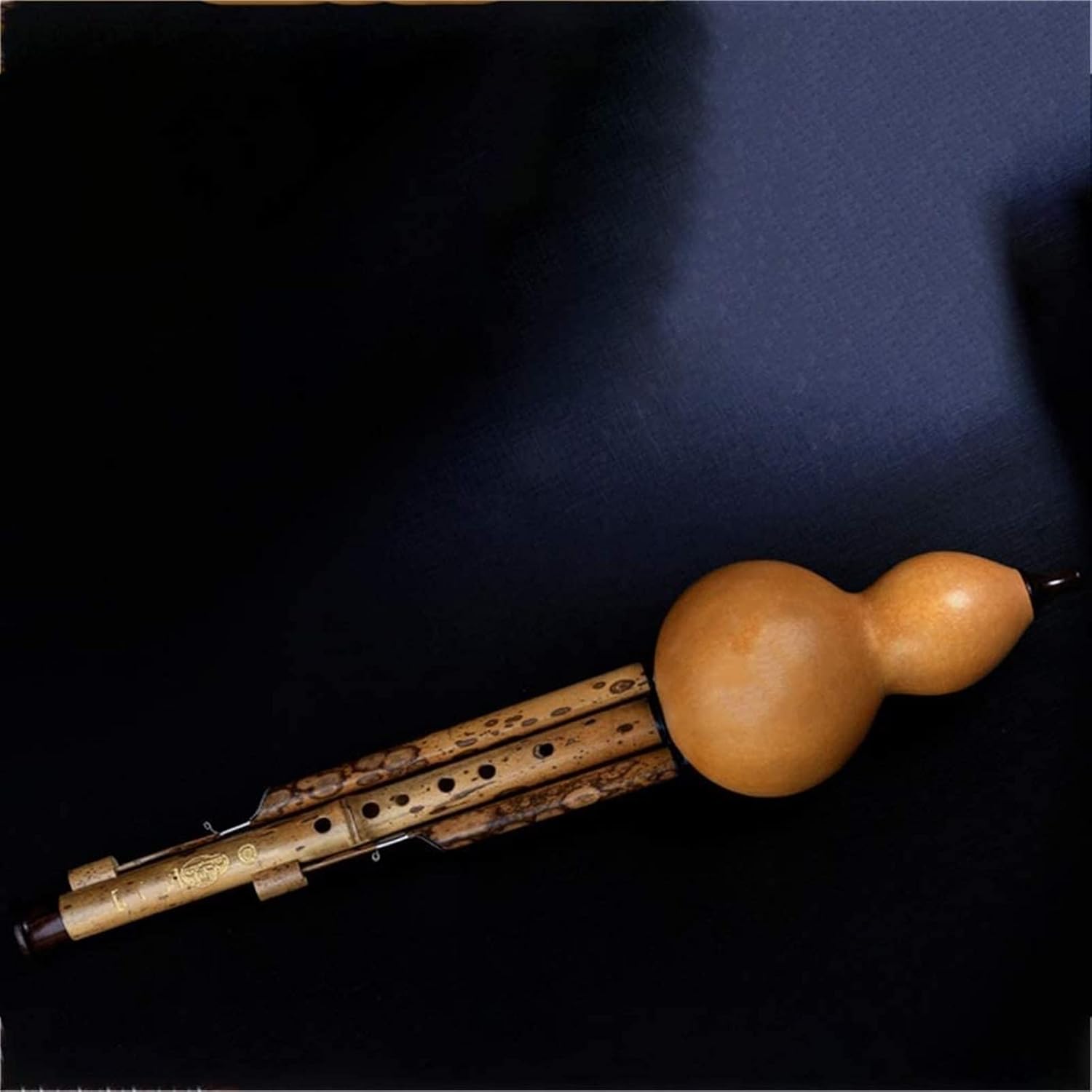 FLFL Hulusi Cucurbit Flute Professional Playing Three-Tube Flute (Color : C-Key)