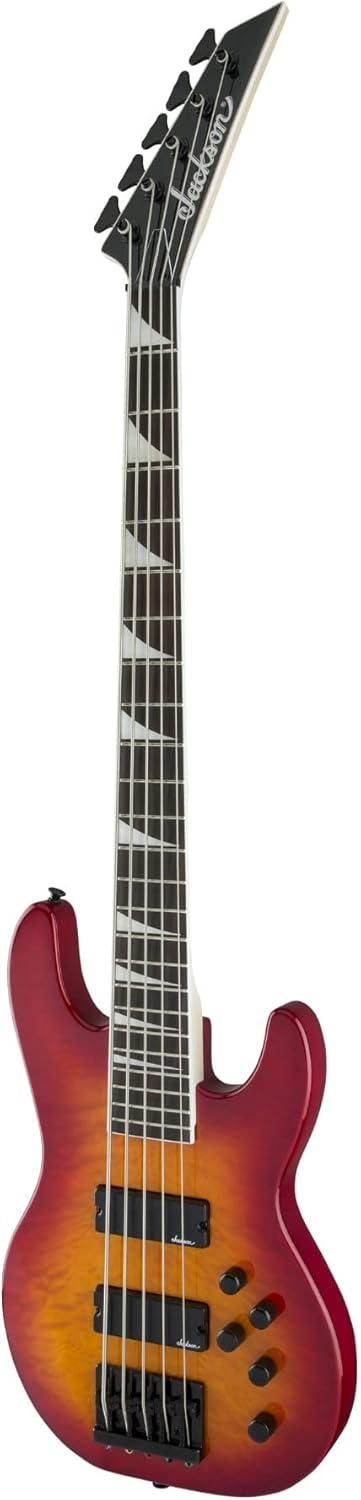 Jackson JS Series 5-String Concert Bass JS3VQ, Cherry Burst, Amaranth Fingerboard