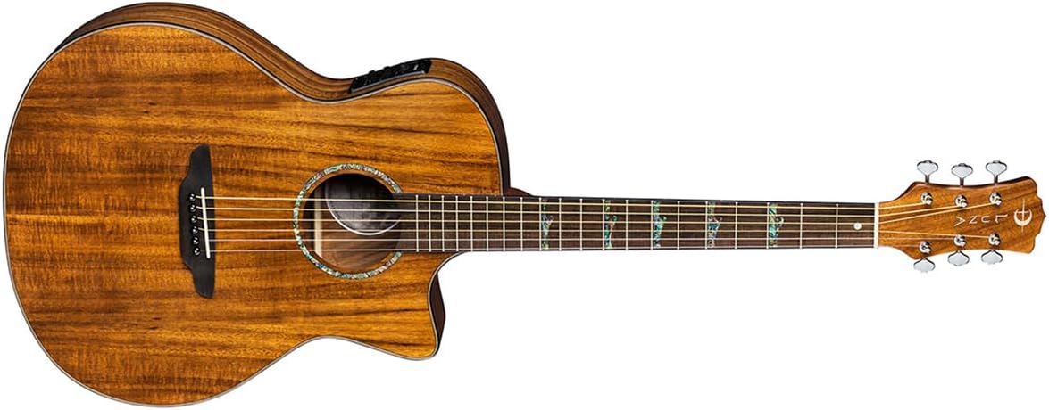 Luna High Tide Grand Concert Cutaway Acoustic/Electric Guitar, KOA