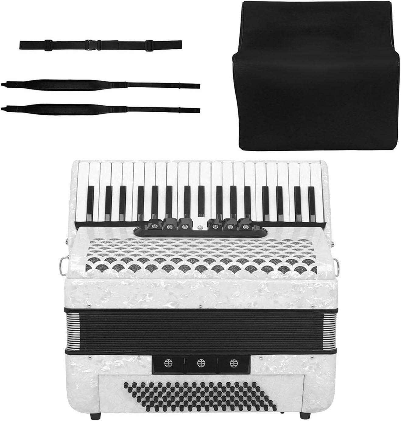 96 Bass 37 Key Entry Level Piano Accordion Hand Piano Accordion Educational Portable Musical Instrument for Music Lover
