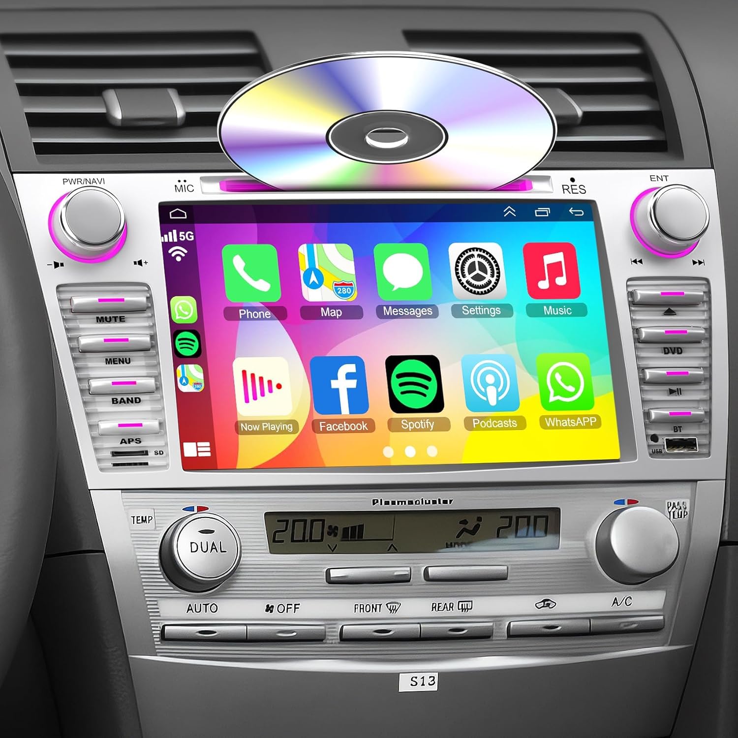 Car Stereo with DVD/CD for Toyota Camry 2006-2011 withou J-B-L Sound System, 8