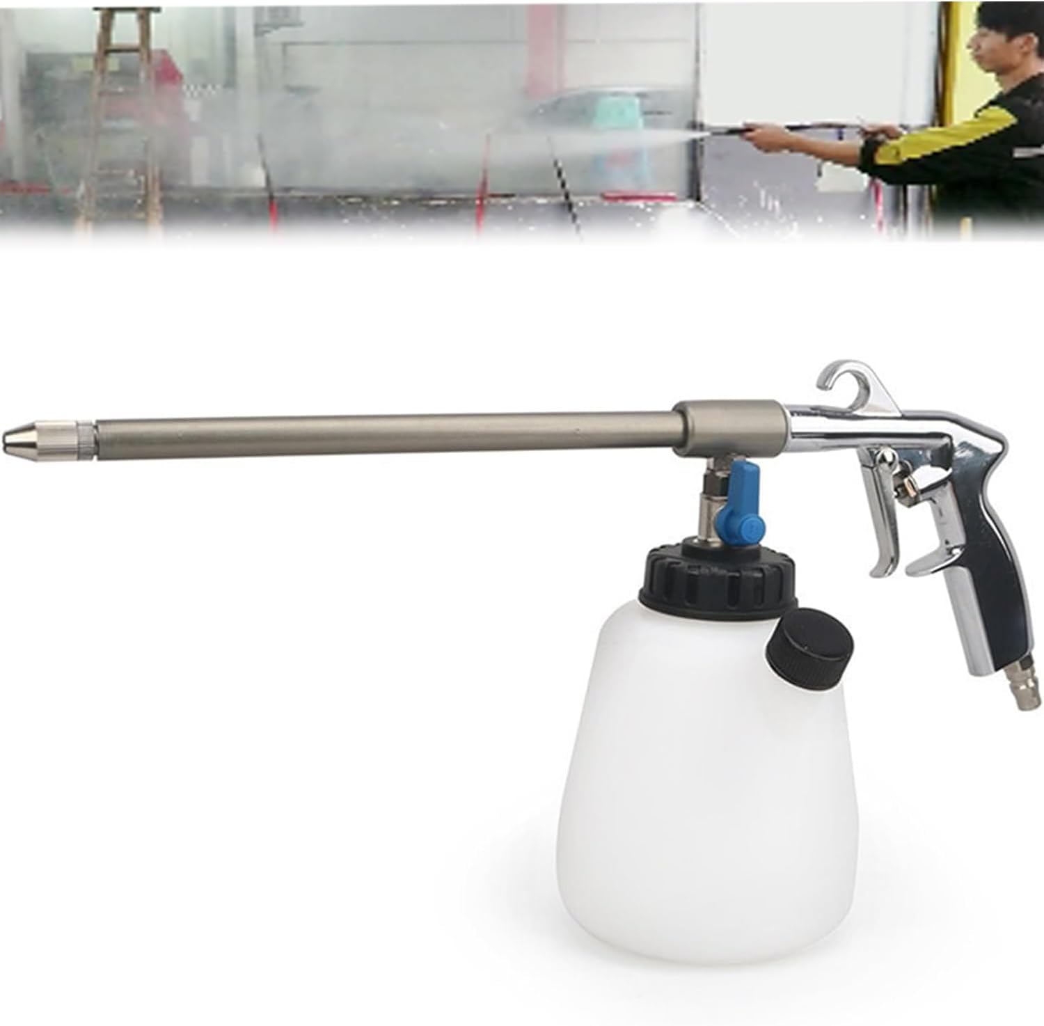 McbeAn Pressure Car Washer, Handheld Power Cleaner Water Gun, Car Wash Gun, Adjustable Spray Width Design, Air Intake Interface 1/4, for Car Detailing, Fence, Floor Cleaning