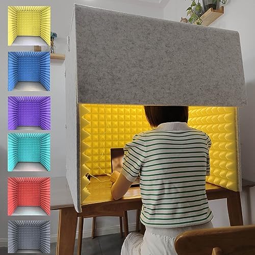 Soundproof Desktop Cover for Recording Studio, Portable Vocal Booth for Podcasts, Singing, Microphone Isolation Equipment for Broadcasting