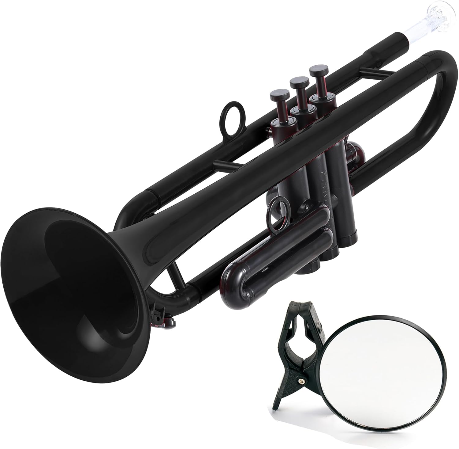 Professional Plastic Bb Trumpet Standard Trumpet Set for Student Beginner MirTra Small Embouchure Training Device Mirror For All Brass Instruments Adapted Trumpet,Trombone,French Horn,Euphonium,etc
