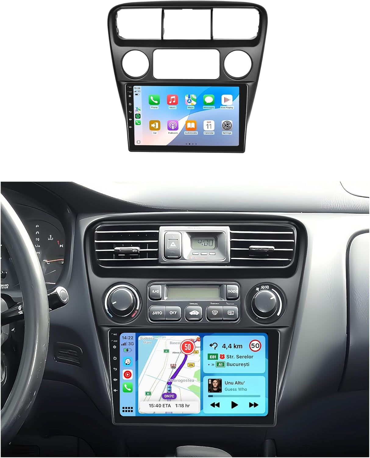 Adroid 13 Radio for Honda Accord 6th 1998-2003 Car Stereo,8Core 4G+64G,Wireless Carplay Android Auto,9inch 1280x720P IPS Touch Screen,5.0Bluetooth,63UI,HD IP69 Backup Camera,Mirror Link RCA SWC FM/RDS