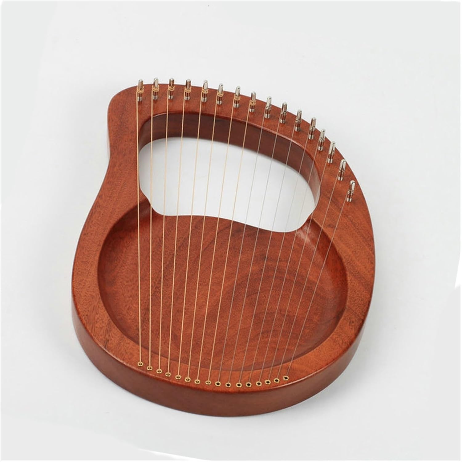 Lyre Harp Set Small Harp Is Simple And Easy To Learn. It Is A Niche Musical Instrument. Coffee-colored 16-string Harp