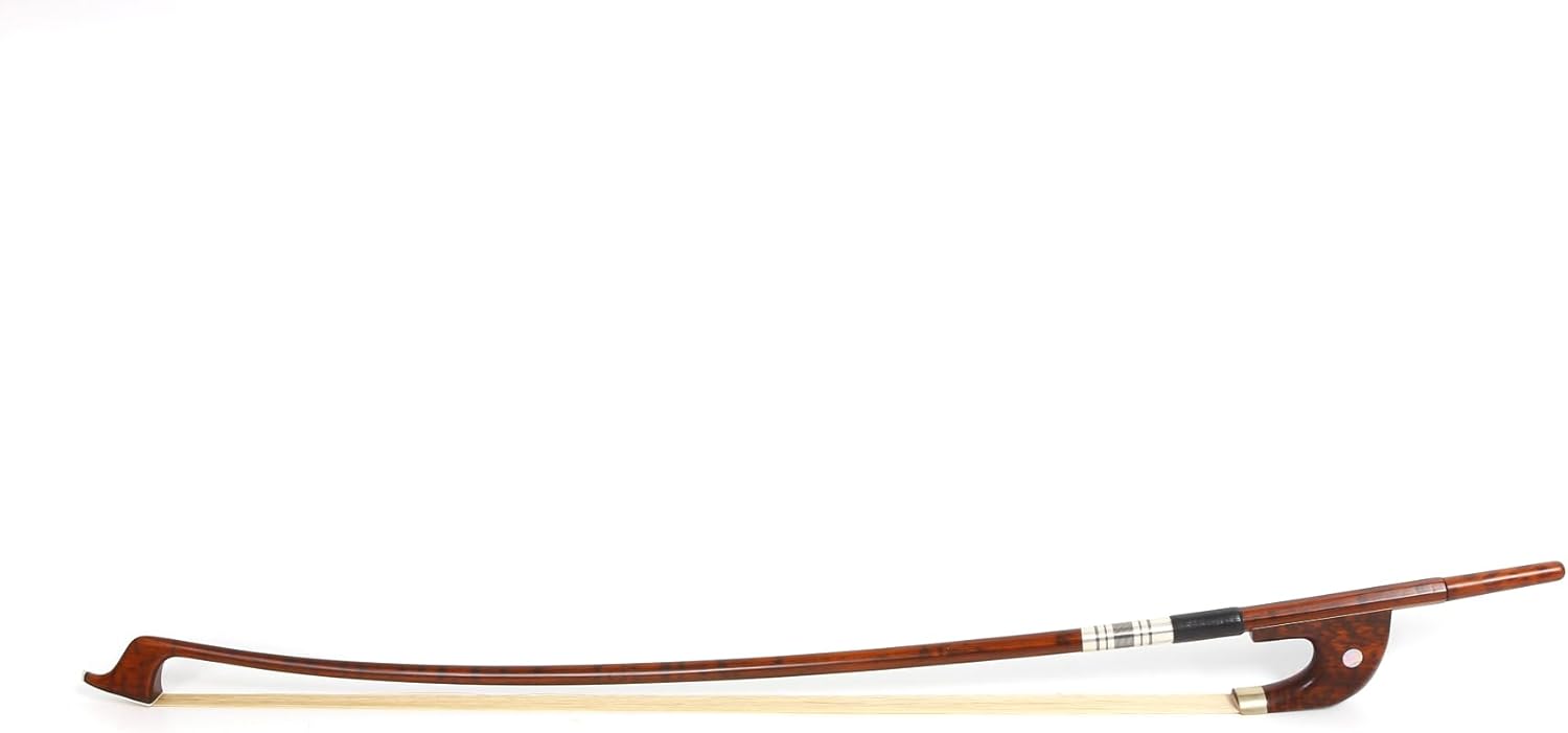 Double Bass German bow 3/4 Snake wood Nice inlay Natural Mongolia Horsehair Well Balance Handmade