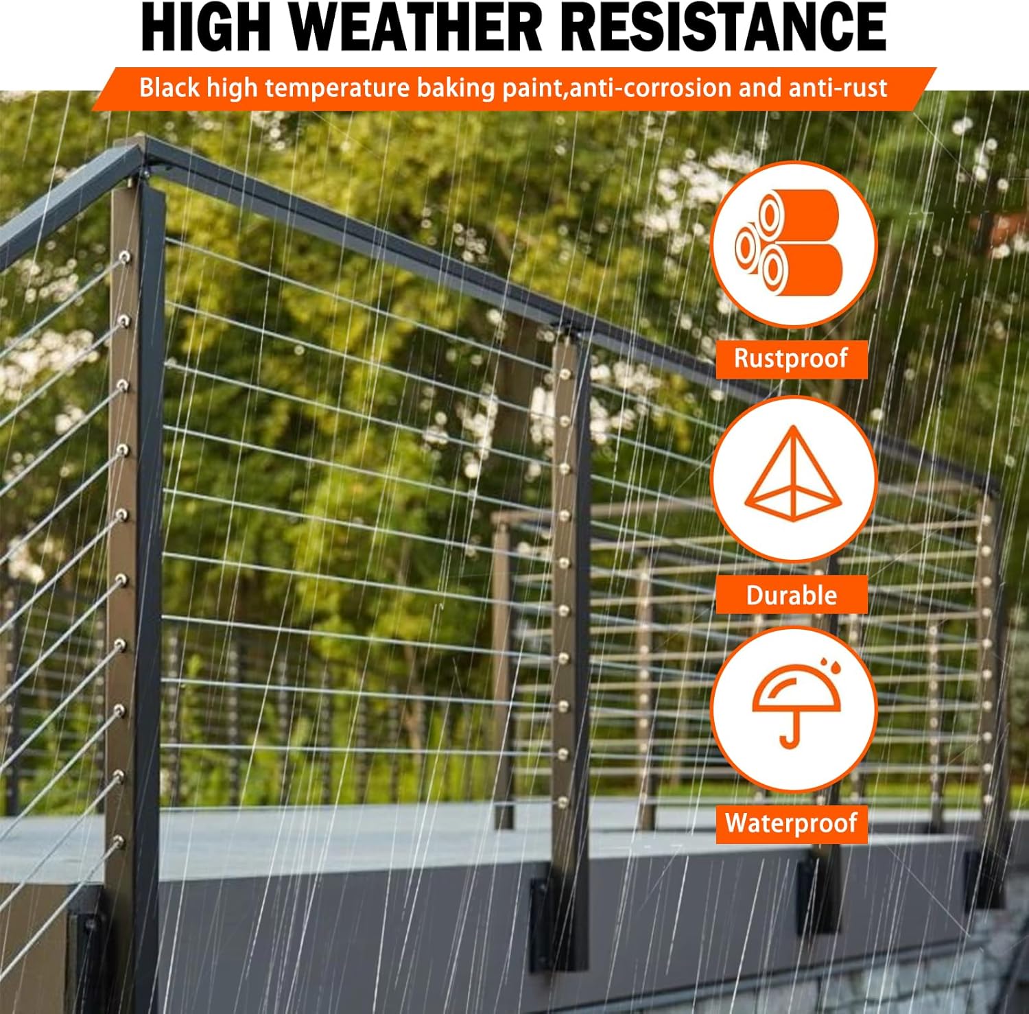 Wall Mount Stair Cable Railing Post 42
