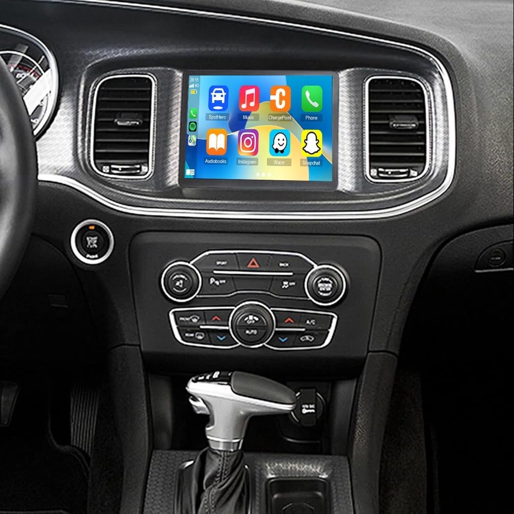 2G+64G Car Radio Upgrade for GrandCherokee 2015-2021 with Wireless CarPlay and Android Auto, 8.4 Inch Touchscreen Android 14 Double Din Car Stereo w/Bluetooth GPS WiFi FM RDS SWC Camera