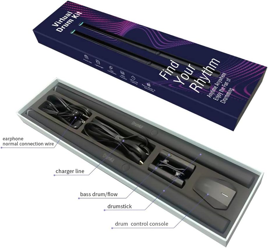 somatosensory drum set music electronic drum adult rock percussion portable air drum set suitable for beginners/adults/teens of musical instruments