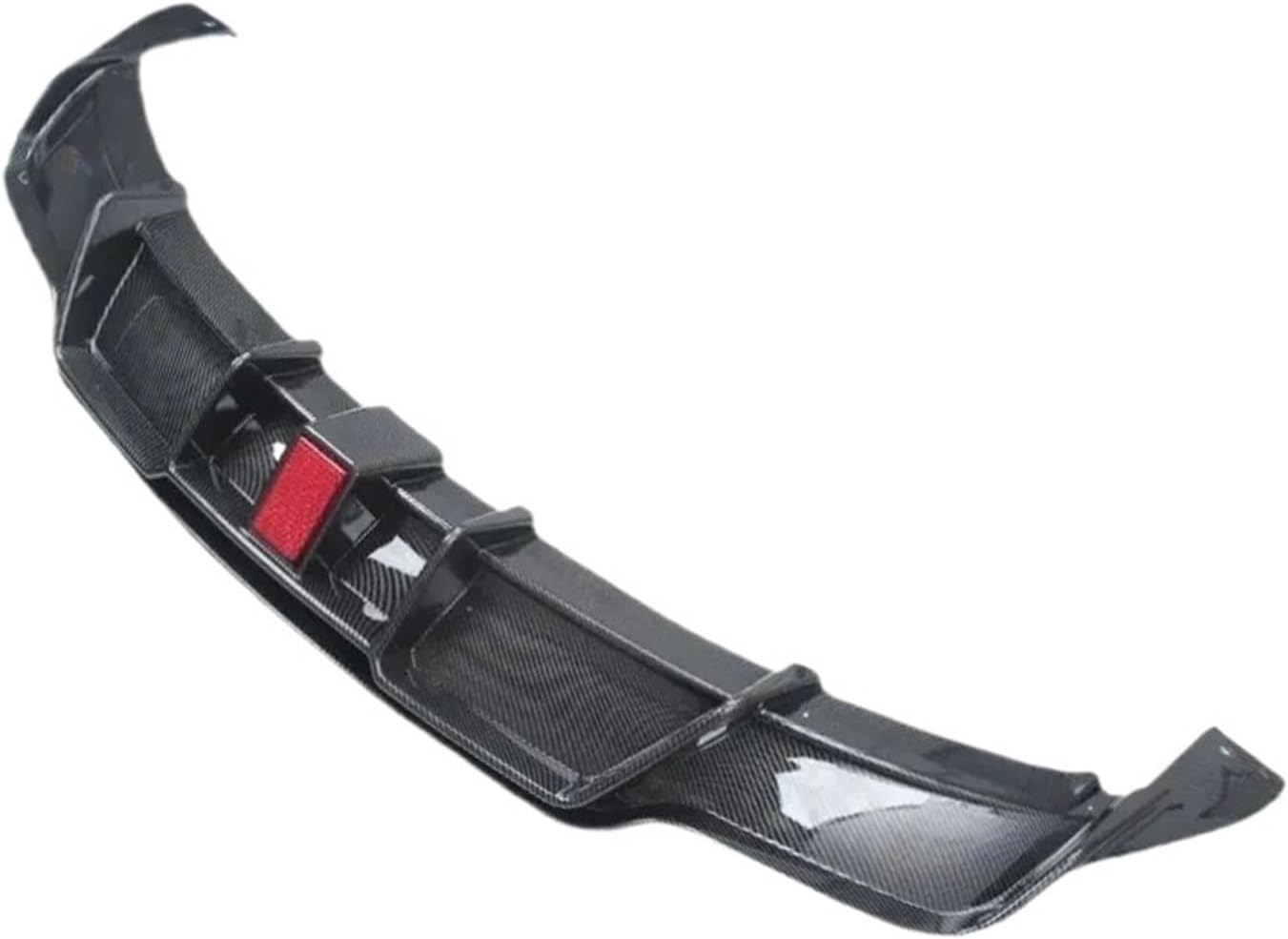 Compatible For Tesla Model 3 Rear Diffuser Carbon Fiber Texture Car Rear Bumper Diffuser Posterior Lip Rear Spoiler