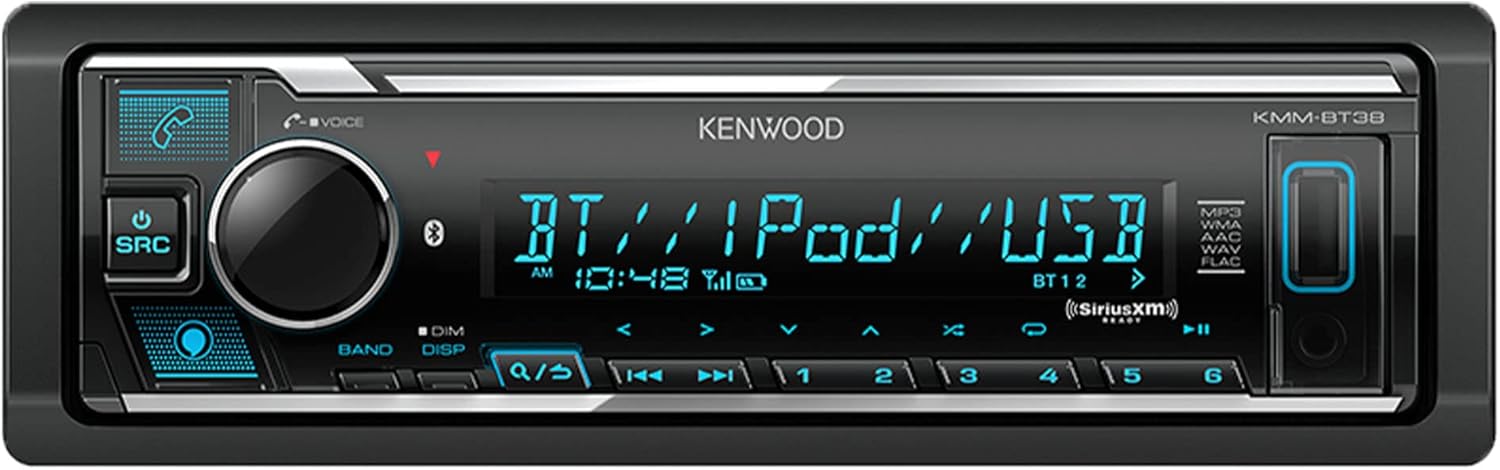 Kenwood KMM-BT38 Digital Media Receiver (Does Not Play CDs) w/Bluetooth (Renewed)