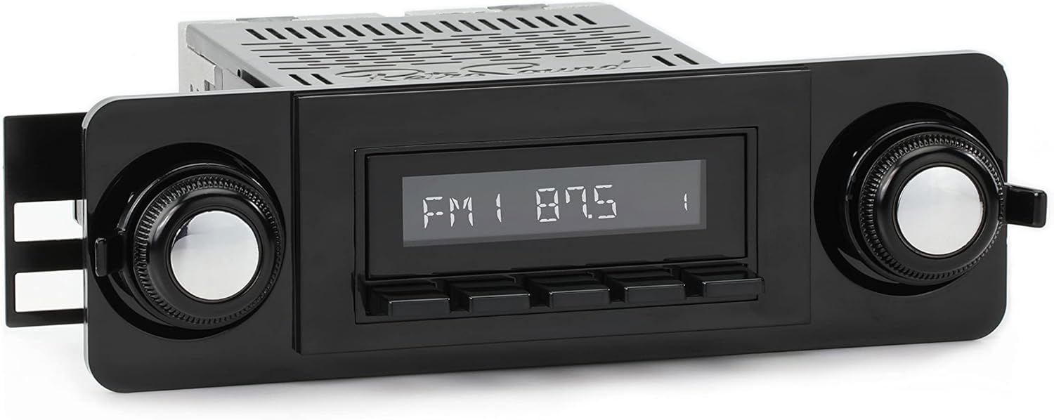 RetroSound HB-219-23-93 Hermosa Direct-Fit Radio for Classic Vehicles (Black Face and Buttons and Black Bezel)