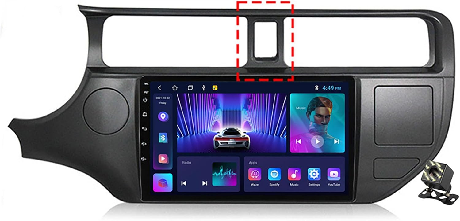 Android 12 for Kia Rio 4 K3 2011-2017 Car Radio Multimedia Player 9'' Car Stereo Support Navigation GPS Bluetooth Carplay/Android Auto WiFi 4G SWC FM/RDS+Backup Camera,Ts722/2+32g/a