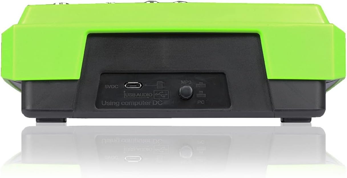 Audio Mixer, 4 Channels Sound Mixer Interface Professional Studio Recording Sound Card Mixing Console Microphone 48V Phantom Power Audio Quality,Groen-L