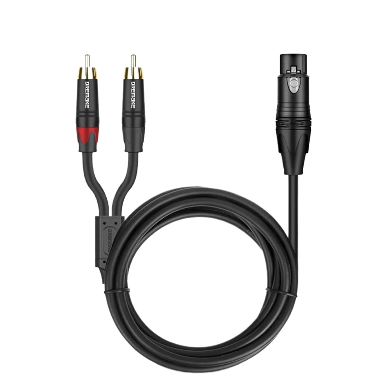 2RCA Male to XLR Female Audio Unbalanced Cable XLR 3-Pin to Double RCA Plug Y-Cable Patch Cord Adapter Microphone Cord for Mixer(2m)