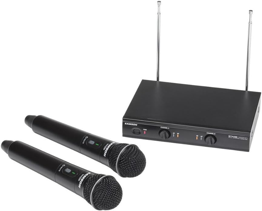SAMSON Stage 200 Dual Handheld Dynamic Wireless Microphone System (Group D)