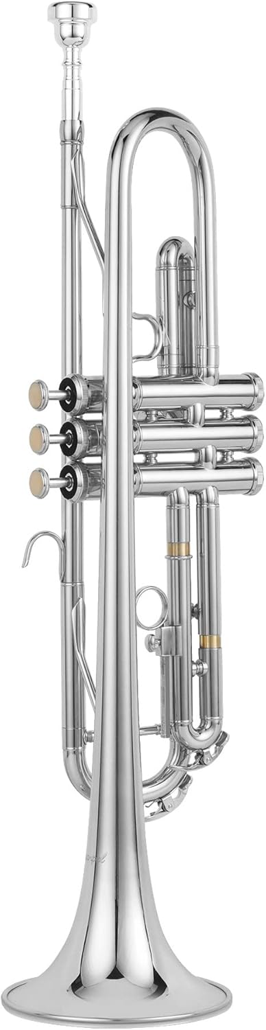 Bb Standard Instruments Silver Trumpet for Adults with Case Valve Oil 7C Mouthpiece and Cleaning Kit
