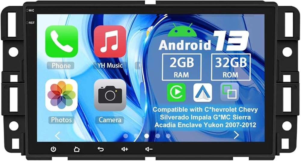 Android 13 Double Din Car Radio Compatible with G*MC Pontiac G6 2005 2006 2007 2008 2009 2010, 2G+32G 8