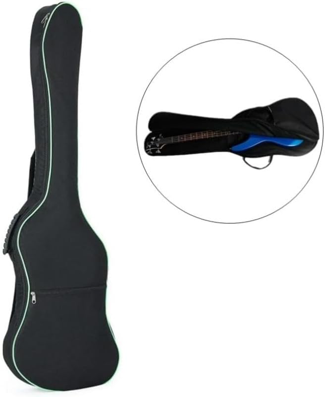 Electric Bass Guitar Gig Bag with 8mm Padding, Waterproof Oxford Fabric Backpack Style Soft Case, Lightweight Padded Sling Carry Bag for Bass Guitar Storage, Transport and Practice