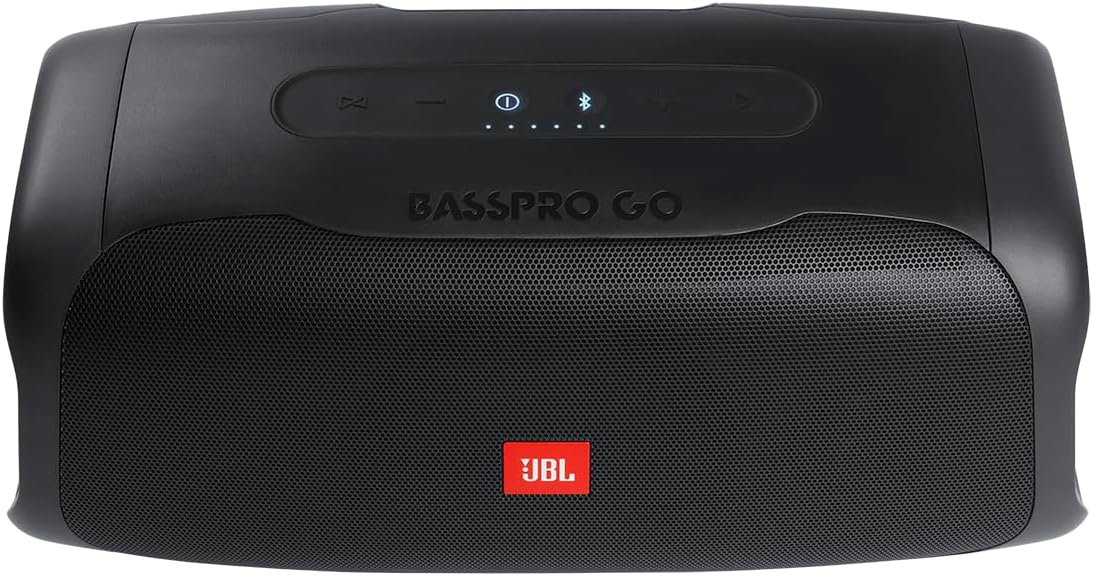 JBL BassPro Go V2 - in-Vehicle Powered subwoofer & Full-Range Portable Bluetooth Speaker, IPx5 Water Resistant, Built-in Rechargeable Battery (8Hrs) & USB Charging