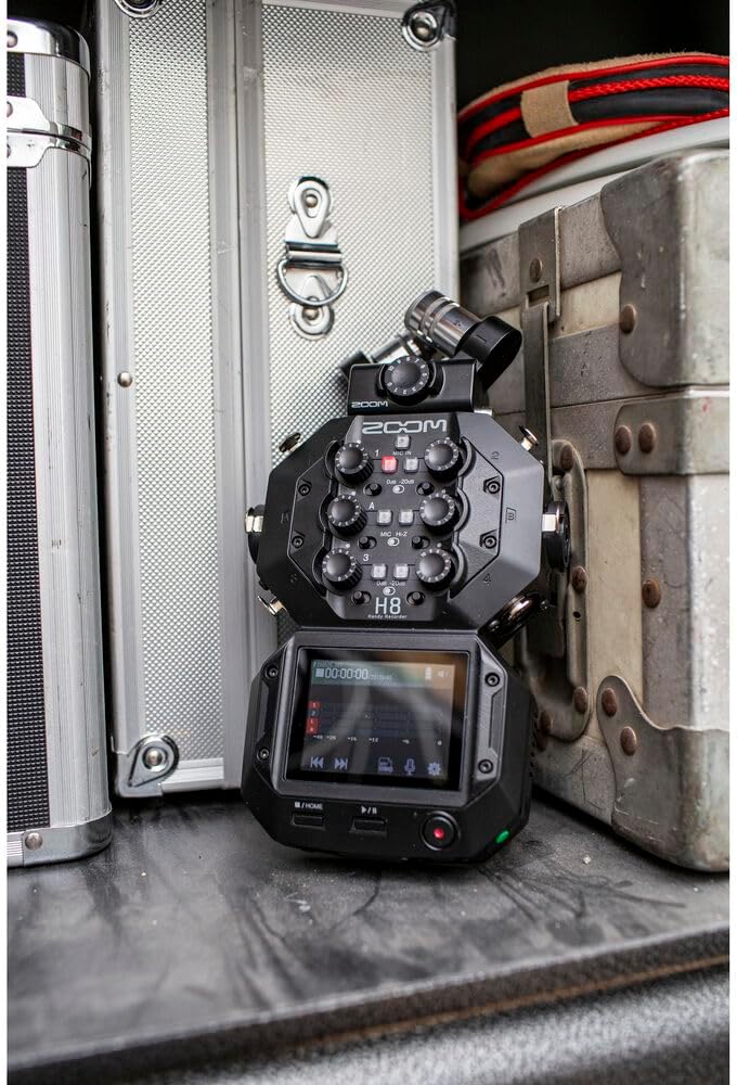 Zoom H8 12-Track Portable Recorder, Stereo Microphones, 6 Inputs, Touchscreen Interface, USB Audio Interface, Battery Powered, Stereo/Multitrack Audio for Video, Podcasting, and Music, Bundle