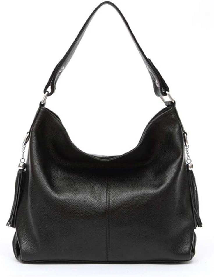 Fashion Soft Real Genuine Leather Tassel Women's Handbag Ladies Shoulder Tote Messenger Hobo Bag Satchel