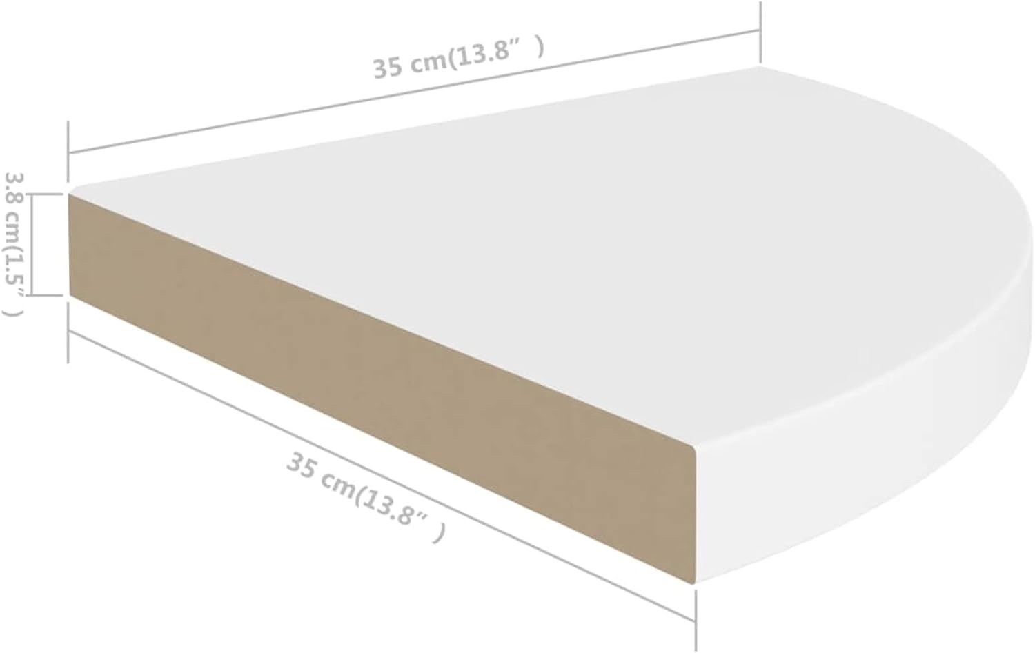 2 Pcs Floating Corner Shelf 13.8