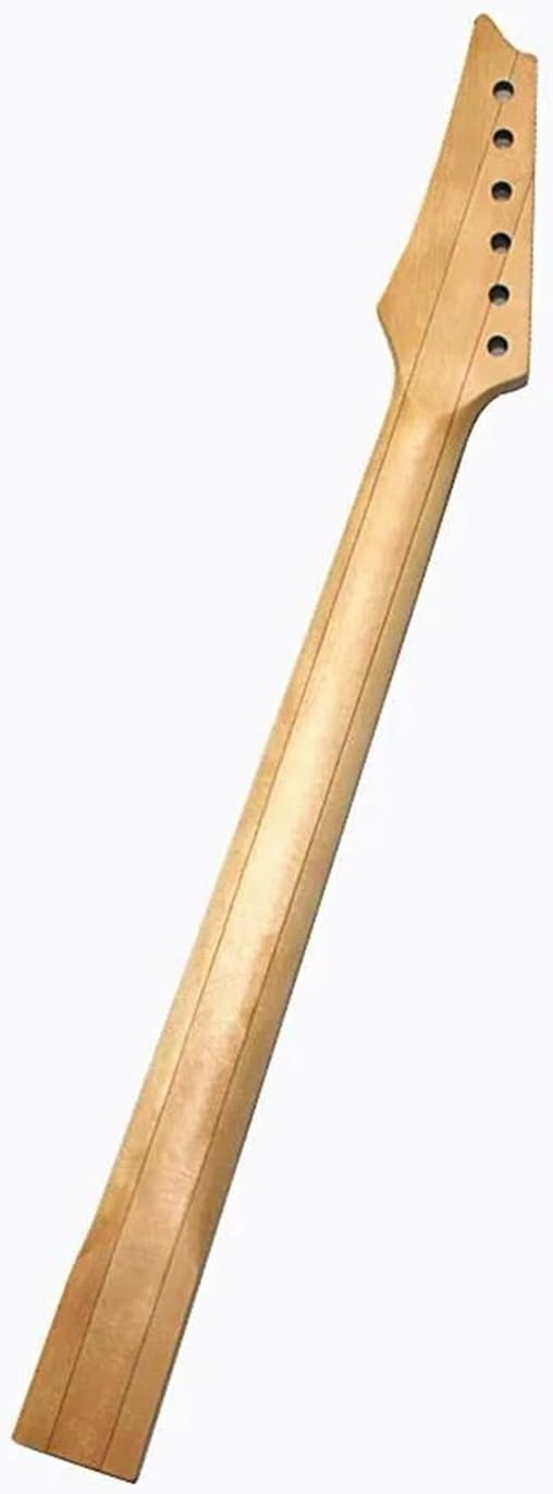 Replacement Guitar Neck 24 Frets Maple Electric Guitar Neck Rosewood Fingerboard Guitar Yellow Pattern Accessories Parts